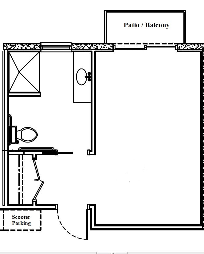 layout of Centennial Hall resident apartment