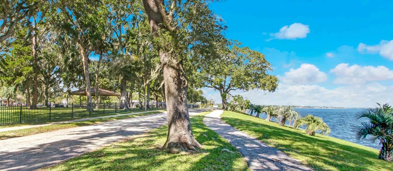 banks of the St. Johns river at Moosehaven retirement community