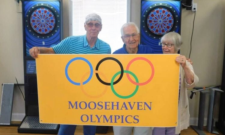 More than 40 Moosehaven residents gathered last month to participate in the inaugural Moosehaven Senior Olympics!