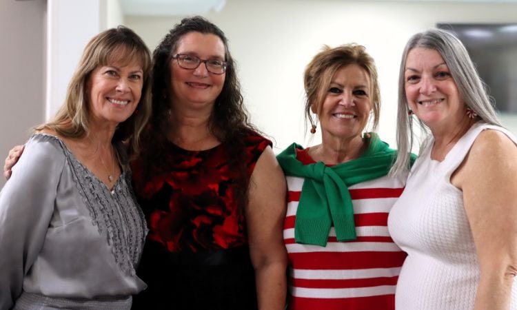 employees enjoy the annual employee christmas party